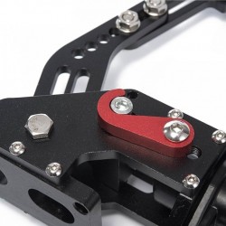 Hamulec ręczny hydrauliczny z pompą hamulcową, zbiornikiem i zapadką